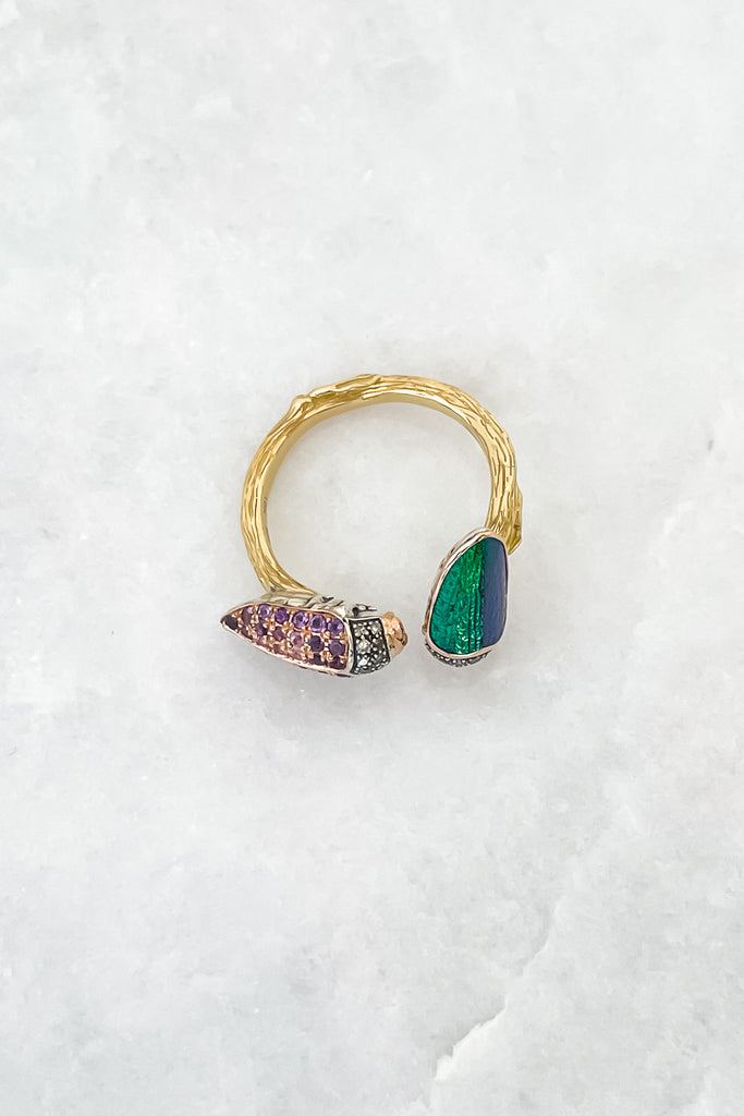 Floaty Scarab Ring