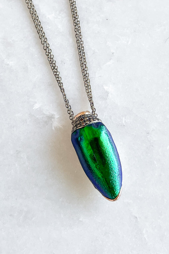 Scarab Wing Necklace