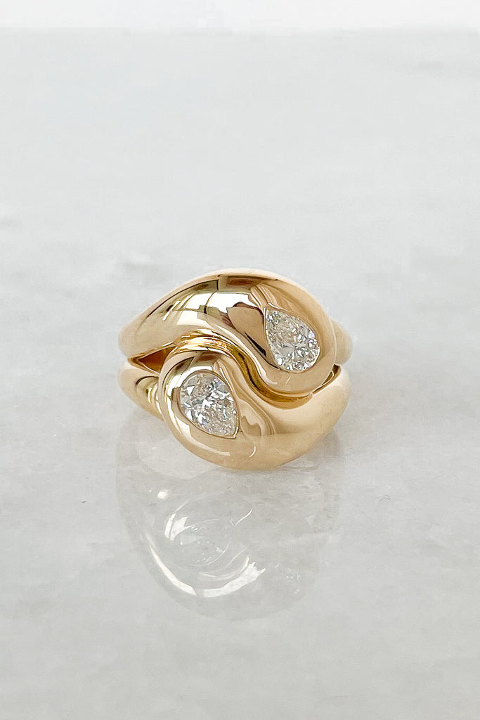 Brent Neale I Heart U Diamond Pave Signet Ring - Squash Blossom Vail