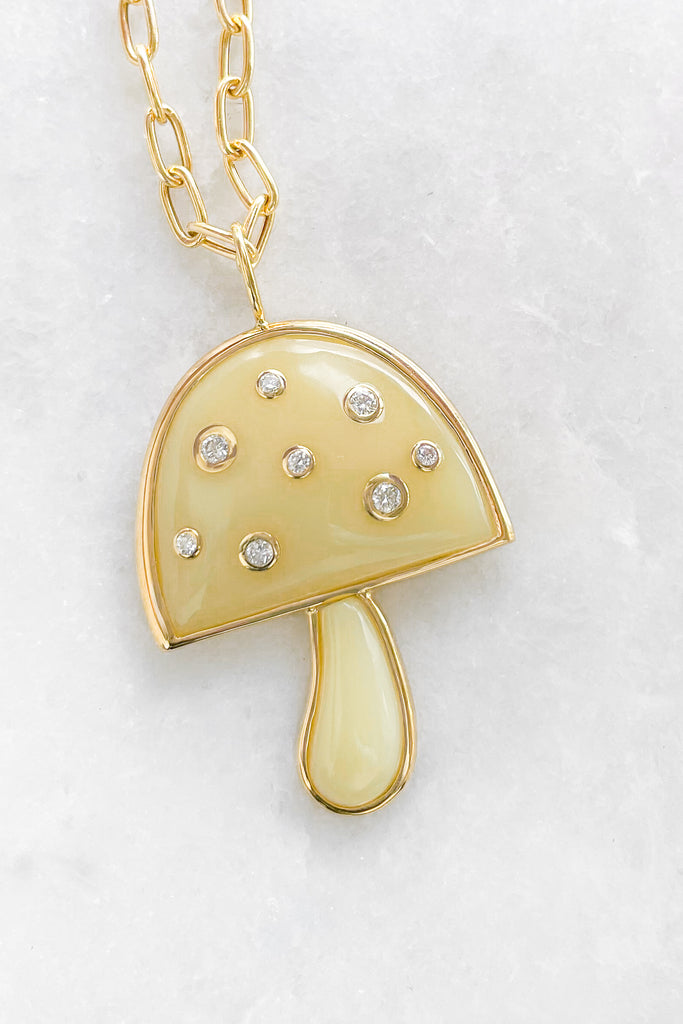 Teeny Tiny Mushroom Necklace | Alex Monroe Fine Jewellery