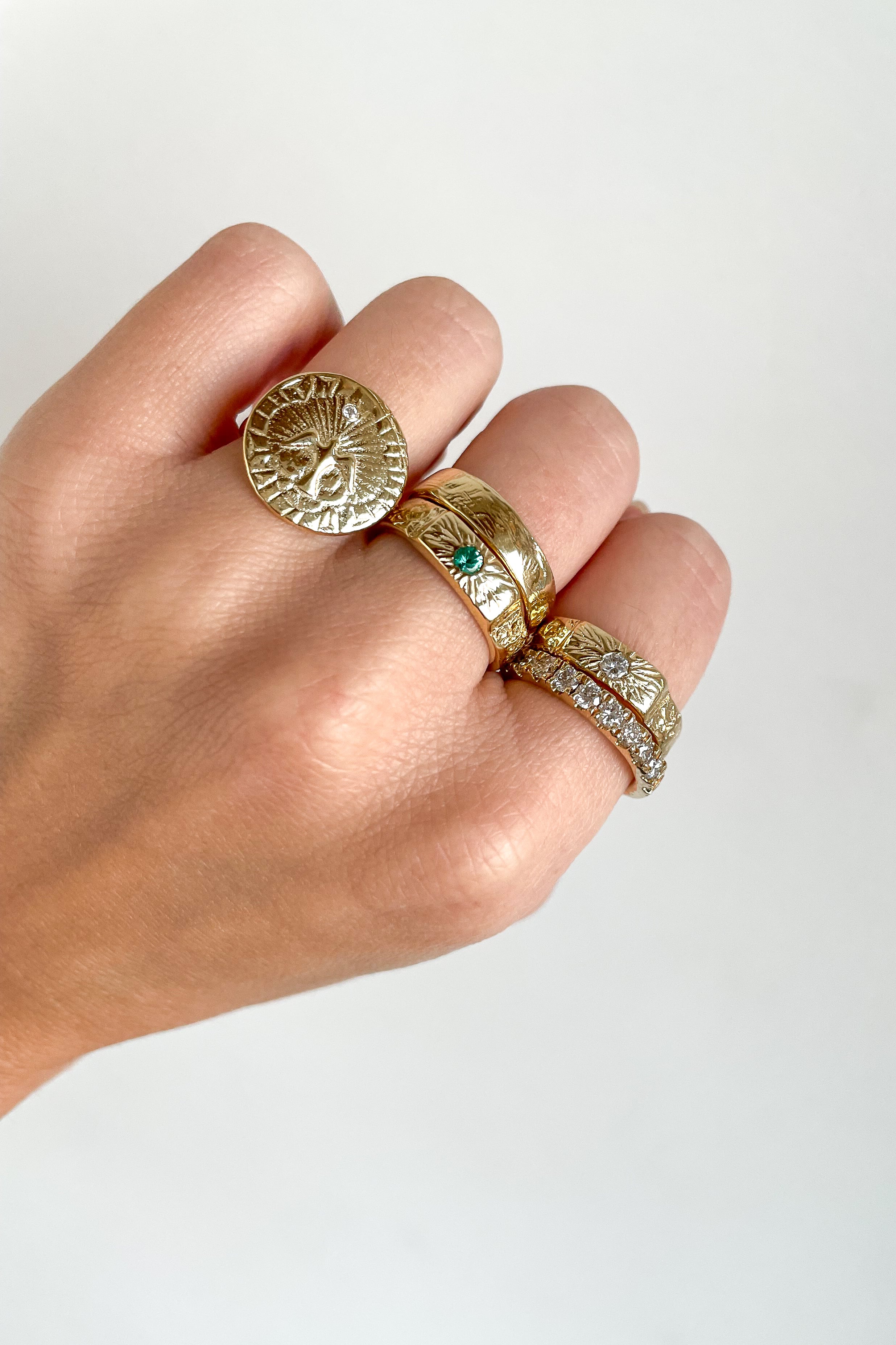 Emerald Eye of Love Band