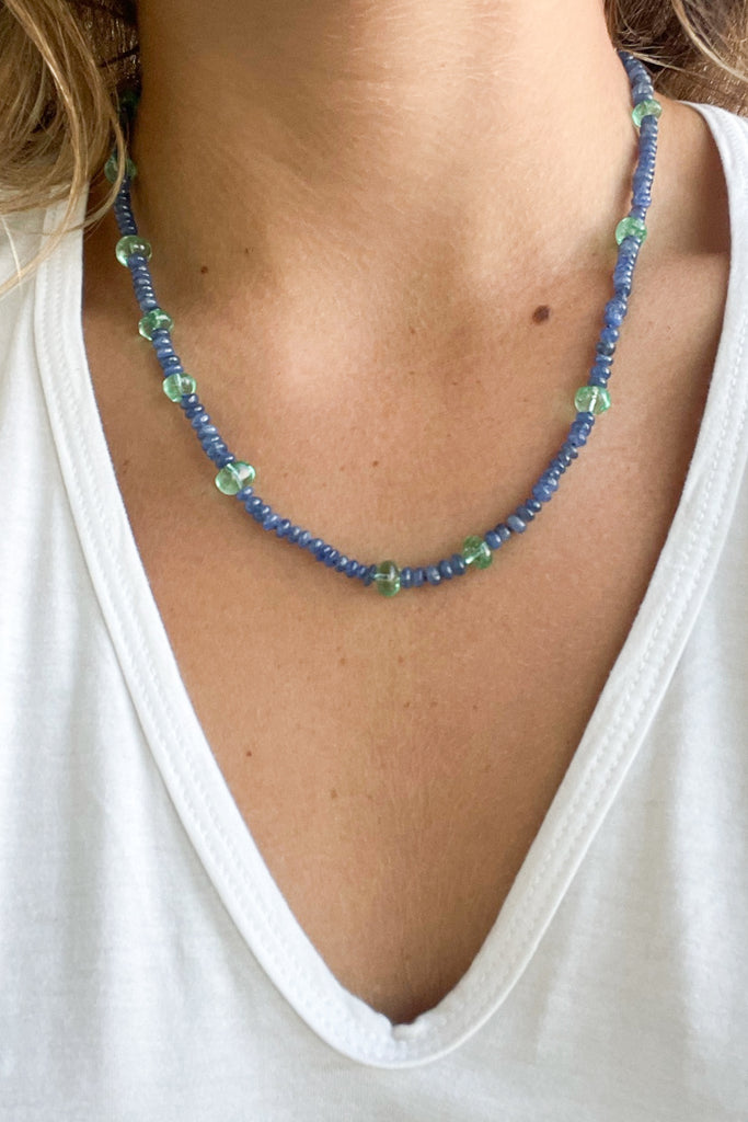 Denim Sapphire & Emerald La Plage Necklace