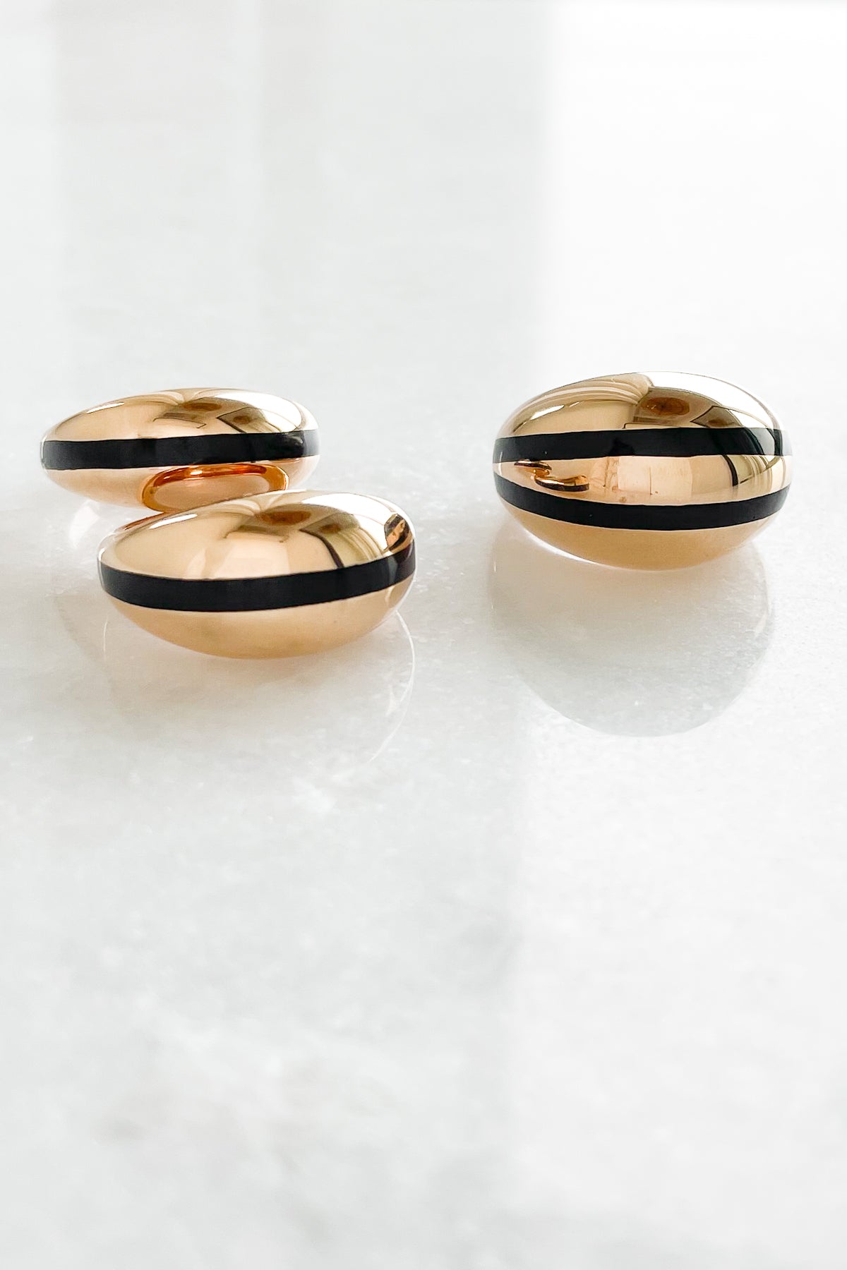 Enamel Stripe Dome Ring
