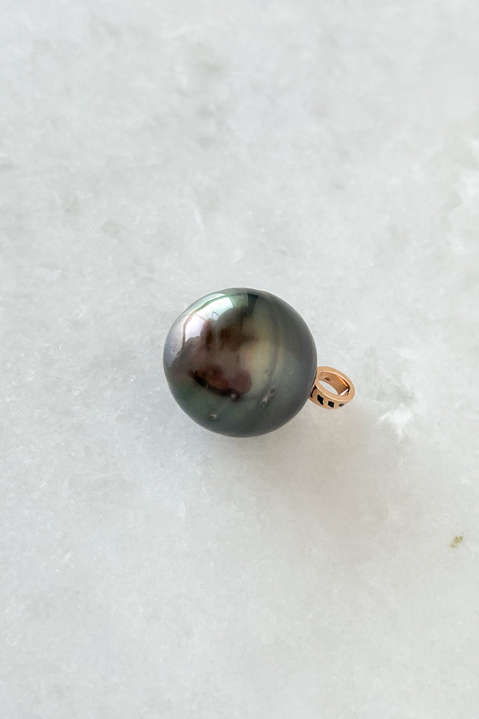 One of a Kind Grey Pearl Charm
