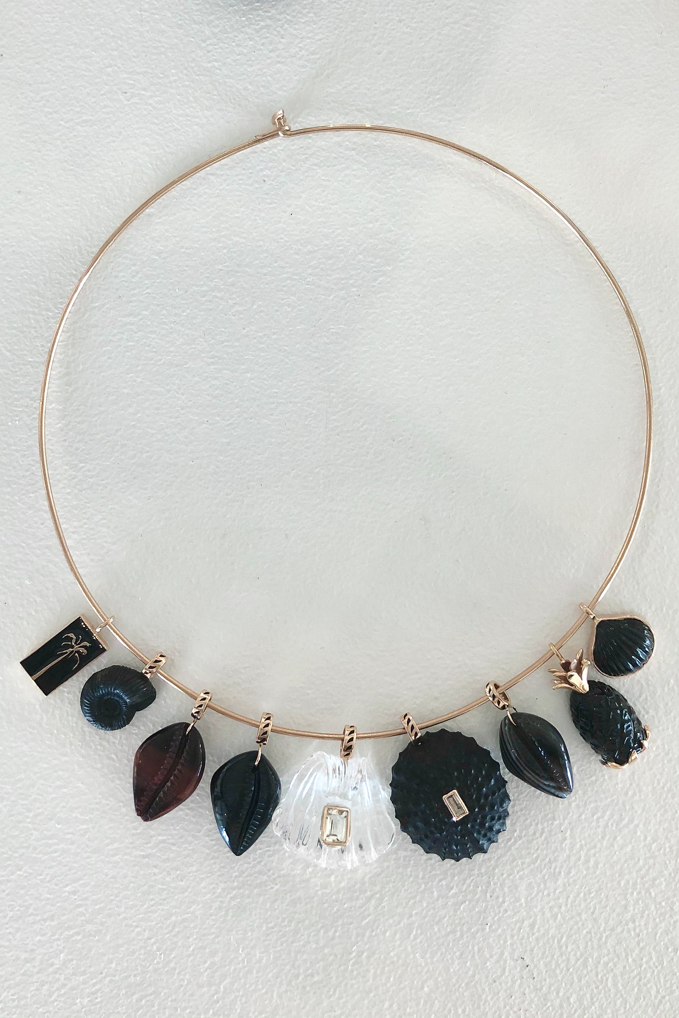 Wave Gold Wire Necklace