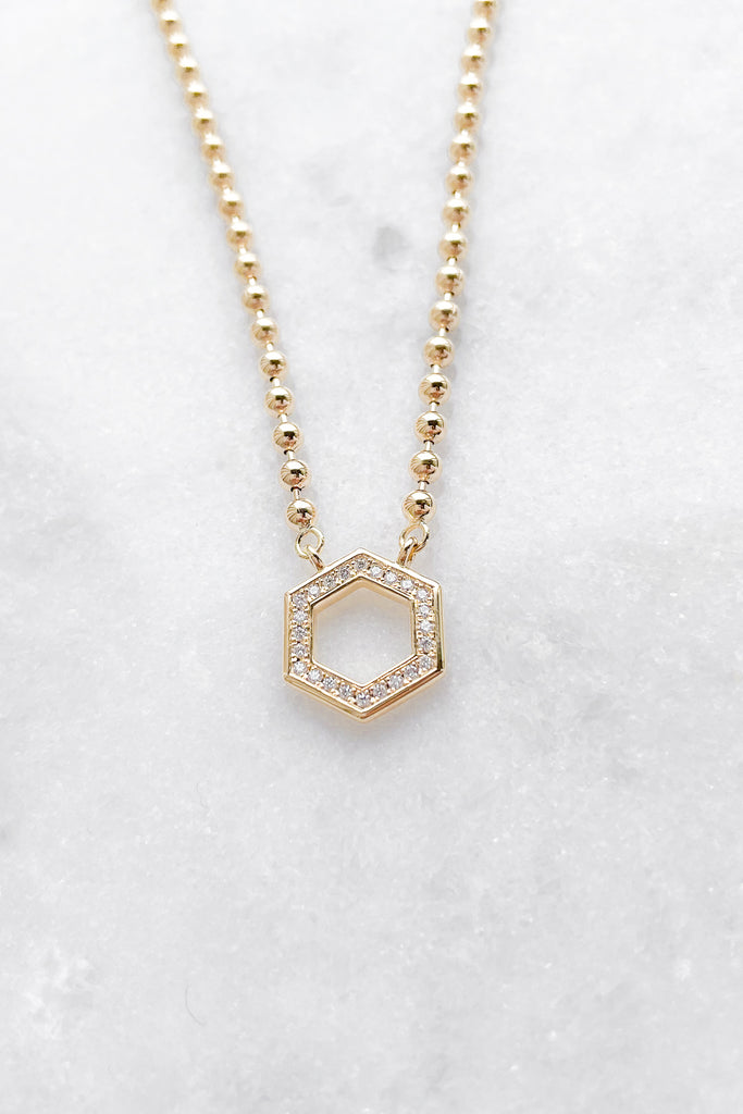 Diamond Ball Chain Foundation Necklace