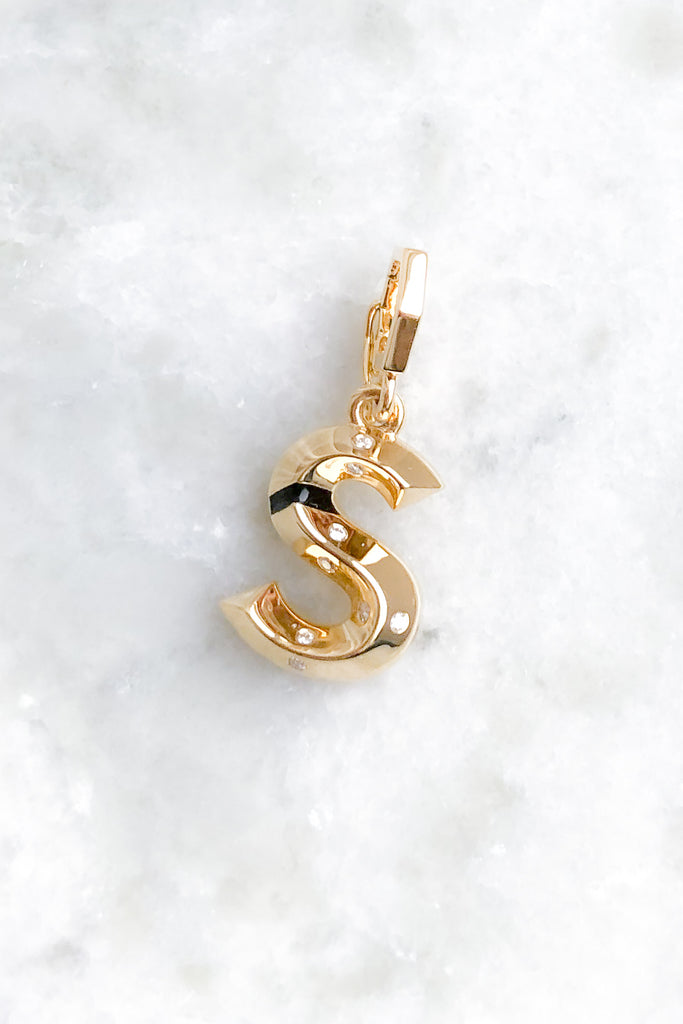 Initial "S" Letter Charm