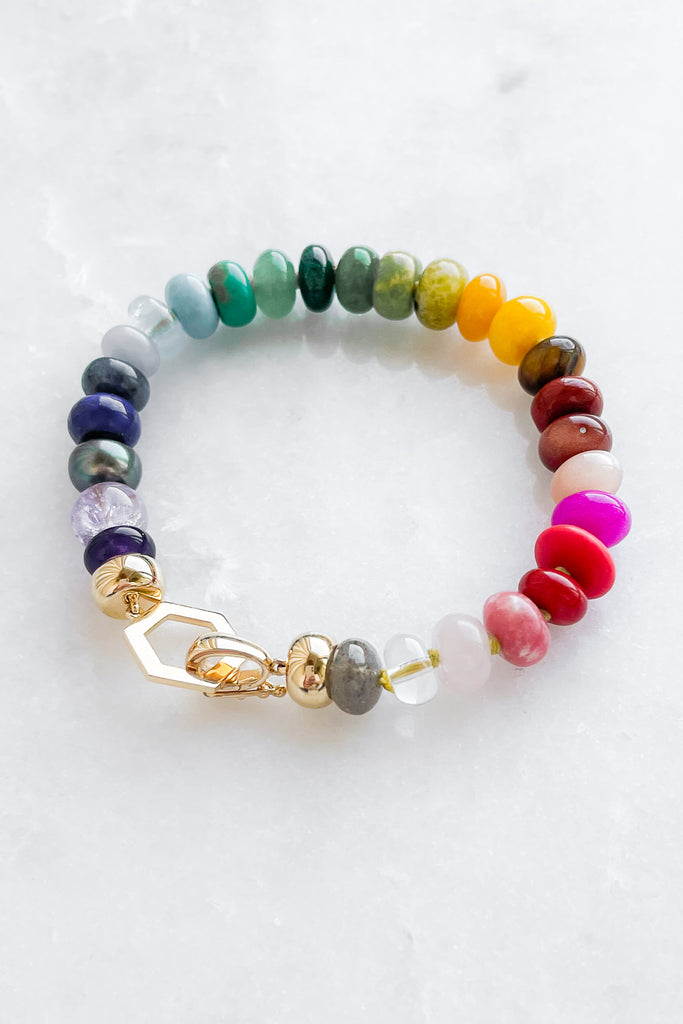 The Fancy Summer Rainbow Precious Gemstone Bracelet