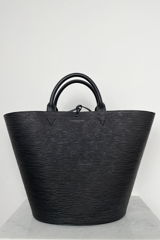 Black Embossed Cesta Bag