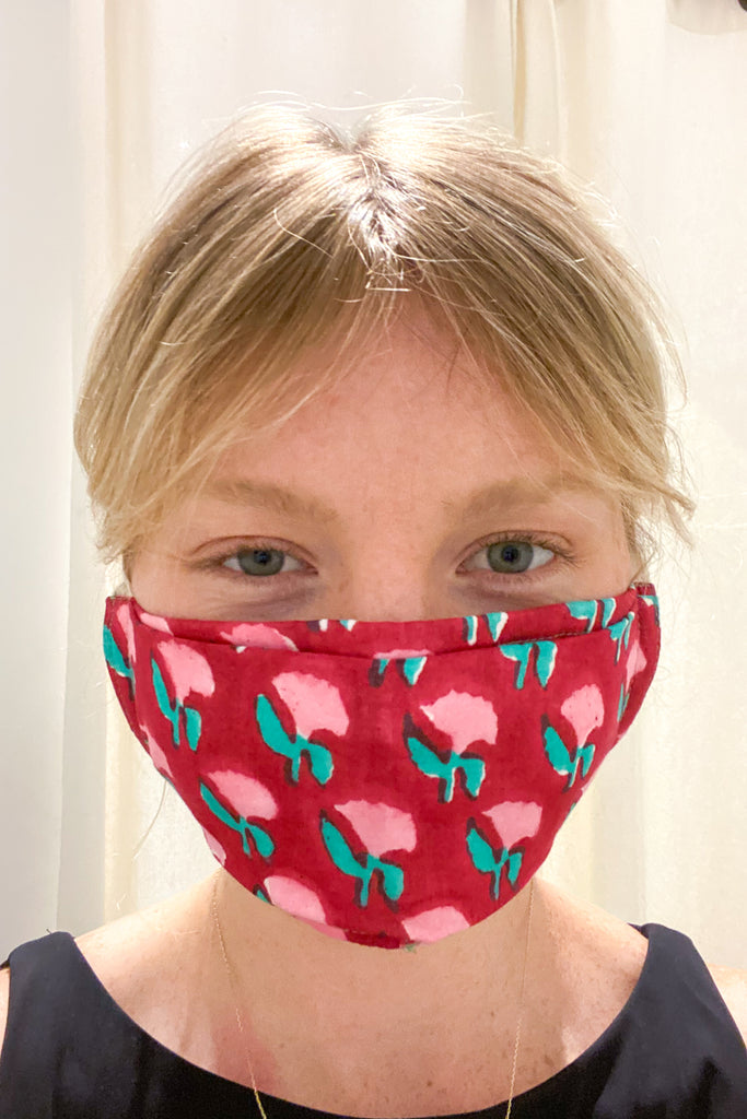 Red Booty Cotton Mask