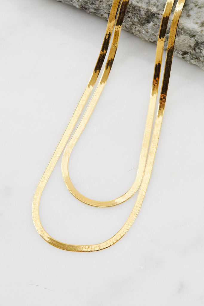 16" Herringbone Chain Necklace